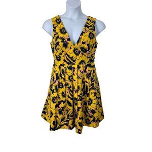 J. Crew NWT Yellow Floral Pique Midi Dress Size 10